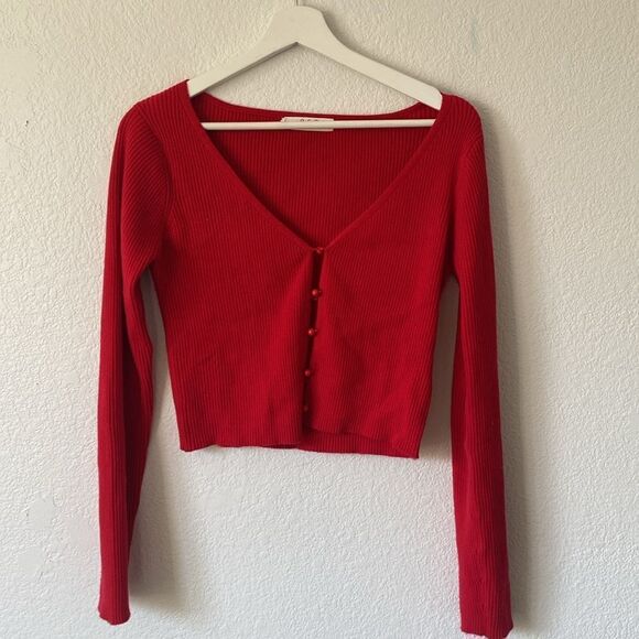 OGD Red Long Sleeve Cardigan - Picture 2 of 6